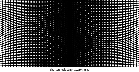 Abstract halftone dotted background. Futuristic grunge pattern, dot, wave. Vector modern optical pop art texture for posters, sites, business cards, cover, labels mock-up, vintage layout