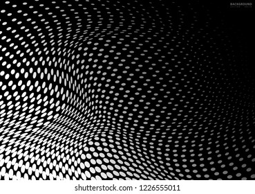 Abstract halftone dotted background. Futuristic grunge pattern, dot, wave. Vector modern optical pop art texture for posters, sites, business cards, cover, labels mock-up, vintage layout