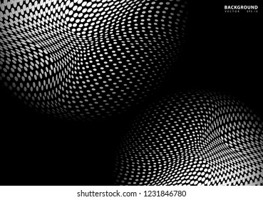 Abstract halftone dotted background. Futuristic grunge pattern, dot, wave. Vector modern optical pop art texture for posters, sites, business cards, cover, labels mock-up, vintage layout