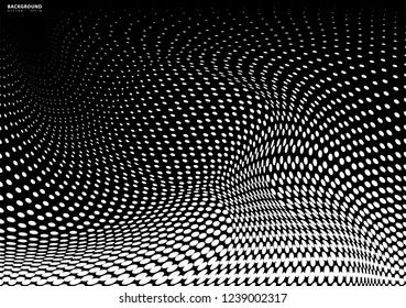Abstract halftone dotted background. Futuristic grunge pattern, dot, wave. Vector modern optical pop art texture for posters, sites, business cards, cover, labels mock-up, vintage layout