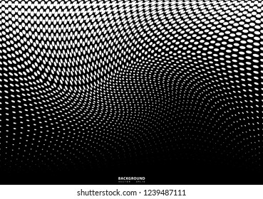 Abstract halftone dotted background. Futuristic grunge pattern, dot, wave. Vector modern optical pop art texture for posters, sites, business cards, cover, labels mock-up, vintage layout