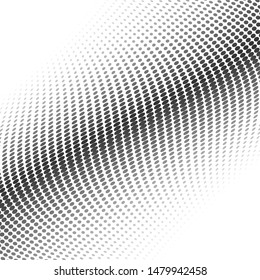 Abstract halftone dotted background. Futuristic grunge pattern, dot, wave. Vector modern optical pop art texture for posters, sites, business cards, cover, labels mock-up, vintage layout