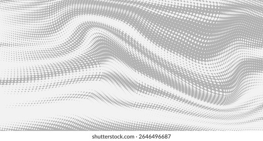 Abstract halftone dotted background. Futuristic grunge pattern, dot, circles, shadow.  Gray modern optical pop art texture for posters, sites, business cards, cover, labels mock-up, vintage stickers