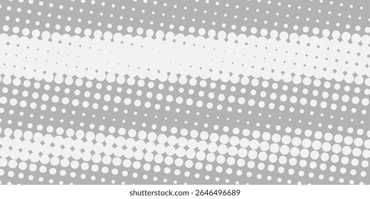 Abstract halftone dotted background. Futuristic grunge pattern, dot, circles, shadow.  Gray modern optical pop art texture for posters, sites, business cards, cover, labels mock-up, vintage stickers