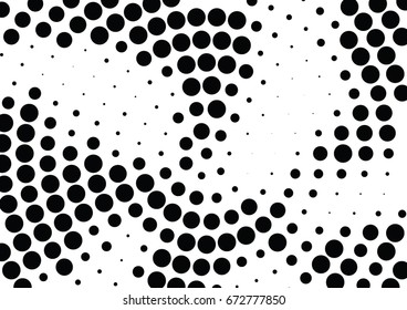 Abstract halftone dotted background. Futuristic grunge pattern, dot and circles.  Vector modern optical pop art texture for posters, sites, business cards, cover, postcards, labels, stickers layout.