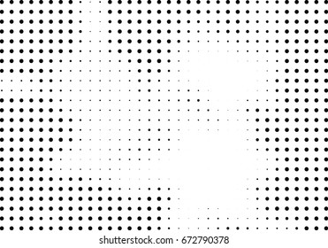 Abstract halftone dotted background. Futuristic grunge pattern, dot and circles.  Vector modern optical pop art texture for posters, sites, business cards, cover, postcards, labels, stickers layout.