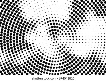 Abstract halftone dotted background. Futuristic grunge pattern, dot and circles.  Vector modern optical pop art texture for posters, sites, business cards, cover, postcards, labels, stickers layout.