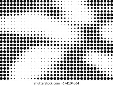 Abstract halftone dotted background. Futuristic grunge pattern, dot and circles.  Vector modern optical pop art texture for posters, sites, business cards, cover, postcards, labels, stickers layout.