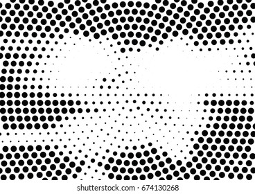 Abstract halftone dotted background. Futuristic grunge pattern, dot and circles.  Vector modern optical pop art texture for posters, sites, business cards, cover, postcards, labels, stickers layout.
