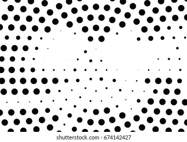 Abstract halftone dotted background. Futuristic grunge pattern, dot and circles.  Vector modern optical pop art texture for posters, sites, business cards, cover, postcards, labels, stickers layout.
