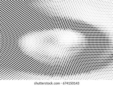 Abstract halftone dotted background. Futuristic grunge pattern, dot and circles.  Vector modern optical pop art texture for posters, sites, business cards, cover, postcards, labels, stickers layout.