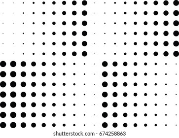 Abstract halftone dotted background. Futuristic grunge pattern, dot and circles.  Vector modern optical pop art texture for posters, sites, business cards, cover, postcards, labels, stickers layout.