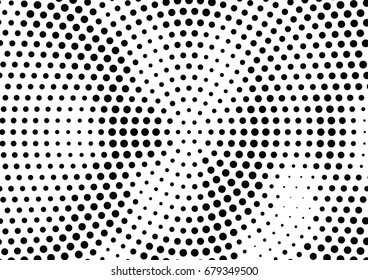 Abstract halftone dotted background. Futuristic grunge pattern, dot and circles.  Vector modern optical pop art texture for posters, sites, business cards, cover, postcards, labels, stickers layout.