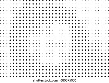 Abstract halftone dotted background. Futuristic grunge pattern, dot, circles.  Vector modern optical pop art texture for posters, sites, business cards, cover, labels mock-up, vintage stickers layout