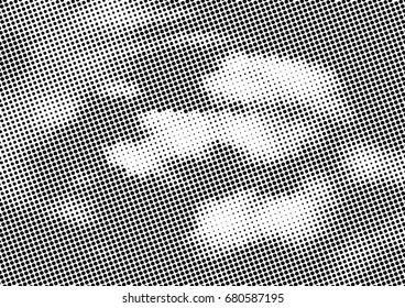 Abstract halftone dotted background. Futuristic grunge pattern, dot, circles.  Vector modern optical pop art texture for posters, sites, business cards, cover, labels mockup, vintage stickers layout