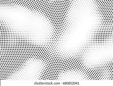 Antecedentes abstractos de medio tono. Patrón futurista, punto, círculos.  Vector textura moderna de arte pop óptico para carteles, sitios, tarjetas de visita, portada, maqueta de etiquetas, diseño de etiquetas antiguas