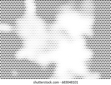 Abstract halftone dotted background. Futuristic grunge pattern, dot, circles.  Vector modern optical pop art texture for posters, sites, business cards, cover, labels mock-up, vintage stickers layout