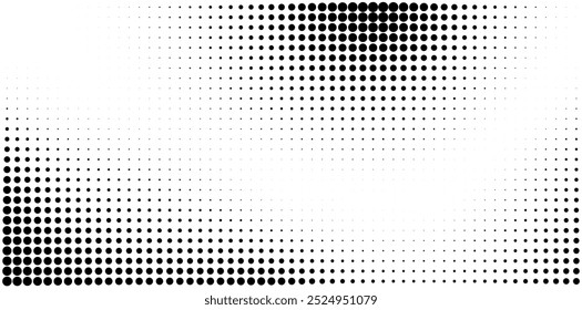 Abstract halftone dotted background. Grain gradient texture background with dots. Noise Stipple pointillism pattern. Sand, grain, grunge stipple effect. Abstract texture, engraved overlay. Vector