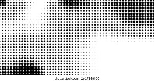Abstract halftone dotted background. Grain gradient texture background with dots. Noise Stipple pointillism pattern. Sand, grain, grunge stipple effect. Abstract texture, engraved overlay. Vector