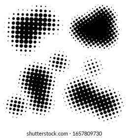 Abstract halftone dotted background. Monochrome grunge pattern with dot and circles. Vector modern pop art texture for posters, sites, business cards, cover, postcards, labels, stickers layout. Dot se