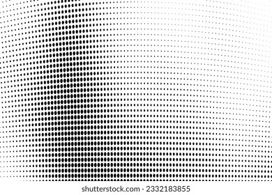 Resumen de medio tono salpicado de fondo. Patrón de grunge monocromo con punto y círculos. Textura de arte pop moderno vectorial para afiches, sitios, tarjetas de visita, portada, postales, etiquetas, diseño de pegatinas