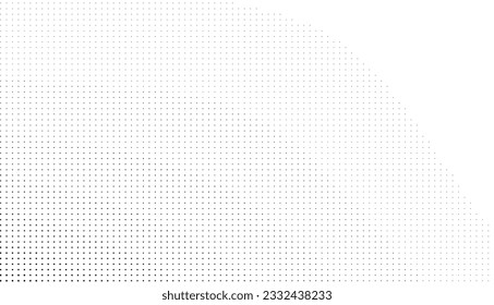 Resumen de medio tono salpicado de fondo. Patrón de grunge monocromo con punto y círculos. Textura de arte pop moderno vectorial para afiches, sitios, tarjetas de visita, portada, postales, etiquetas, diseño de pegatinas