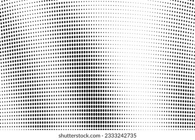 Resumen de medio tono salpicado de fondo. Patrón de grunge monocromo con punto y círculos. Textura de arte pop moderno vectorial para afiches, sitios, tarjetas de visita, portada, postales, etiquetas, diseño de pegatinas