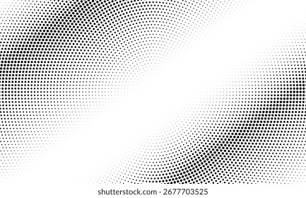 Abstract halftone dotted background. Monochrome pattern with dot and circles. Vector modern futuristic texture for posters, sites, business cards, postcards, interior design, labels and stickers.

