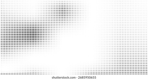 Abstract halftone dotted background. Monochrome pattern with dots and circles. Vector modern pop art texture for posters, websites, labels, and stickers. Vector illustration.