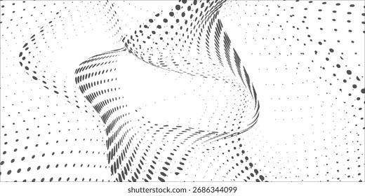 Abstractas fondo punteado de semitono. Patrón grunge monocromo con puntos y círculos.  Vector de textura de arte pop moderno para carteles, sitios, tarjetas de visita, portada, postales, etiquetas, diseño de pegatinas.