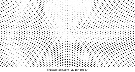 Abstractas fondo punteado de semitono. Patrón monocromático con puntos y círculos.