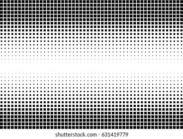 Abstract halftone dotted background. Monochrome pattern with square.  Vector modern futuristic texture for posters, sites, business cards, postcards, interior design, labels and stickers.