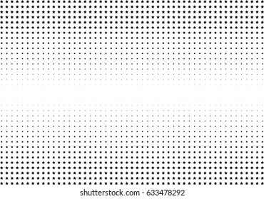 Abstract halftone dotted background. Monochrome pattern with stars.  Vector modern futuristic texture for posters, sites, business cards, postcards, labels and stickers. Design mock-up layout.