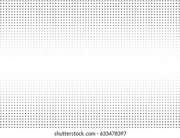 Abstract halftone dotted background. Monochrome pattern with stars.  Vector modern futuristic texture for posters, sites, business cards, postcards, labels and stickers. Design mock-up layout.