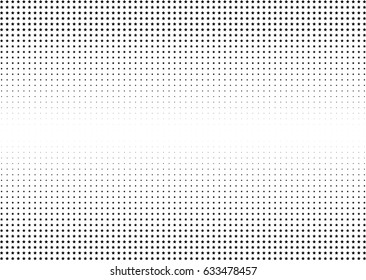 Abstract halftone dotted background. Monochrome pattern with stars.  Vector modern futuristic texture for posters, sites, business cards, postcards, labels and stickers. Design mock-up layout.