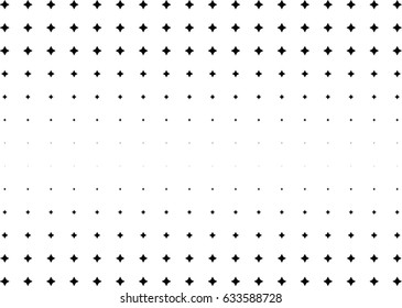 Abstract halftone dotted background. Monochrome pattern with stars.  Vector modern futuristic texture for posters, sites, business cards, postcards, labels and stickers. Design mock-up layout.