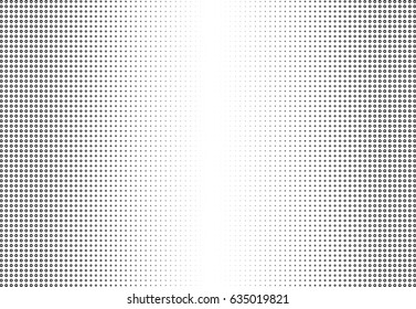 Abstract halftone dotted background. Monochrome pattern with dot, torus, circles.  Vector modern futuristic texture for posters, sites, business cards, postcards, interior design, labels and stickers