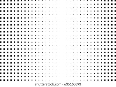 Abstract halftone dotted background. Monochrome pattern with square.  Vector modern futuristic texture for posters, sites, business cards, postcards, interior design, labels and stickers.