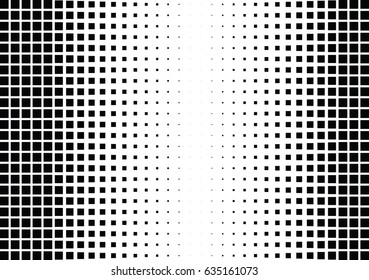 Abstract halftone dotted background. Monochrome pattern with square.  Vector modern futuristic texture for posters, sites, business cards, postcards, interior design, labels and stickers.