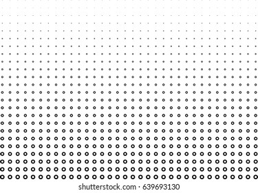Abstract halftone dotted background. Monochrome pattern with dot, torus, circles.  Vector modern futuristic texture for posters, sites, business cards, postcards, interior design, labels and stickers