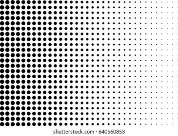 Abstract halftone dotted background. Monochrome pattern with dot and circles.  
