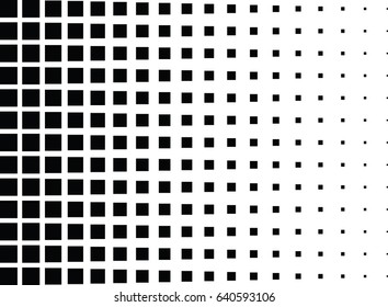 Abstract halftone dotted background. Monochrome pattern with square.   