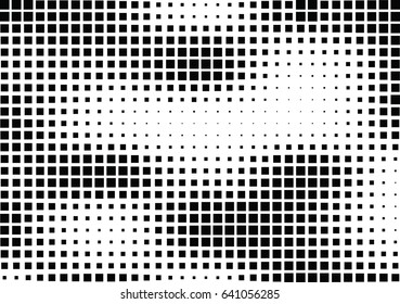 Abstract halftone dotted background. Monochrome pattern with square.  Vector modern futuristic texture for posters, sites, cover, business cards, postcards, interior design, labels and stickers.