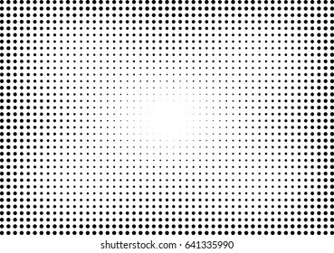 Abstract halftone dotted background. Monochrome pattern with dot and circles.  Vector modern futuristic texture for posters, sites, business cards, cover postcards, interior design, labels, stickers.