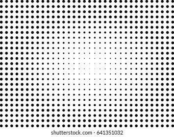 Abstract halftone dotted background. Monochrome pattern with dot and circles.  Vector modern futuristic texture for posters, sites, business cards, cover postcards, interior design, labels, stickers.