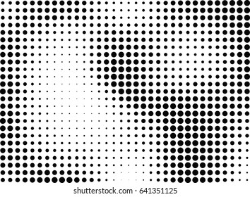 Abstract halftone dotted background. Monochrome pattern with dot and circles.  Vector modern futuristic texture for posters, sites, business cards, cover postcards, interior design, labels, stickers.