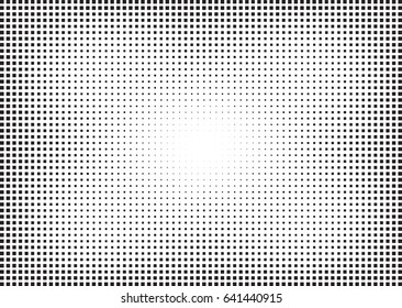 Abstract halftone dotted background. Monochrome pattern with square.  Vector modern futuristic texture for posters, sites, cover, business cards, postcards, interior design, labels and stickers.