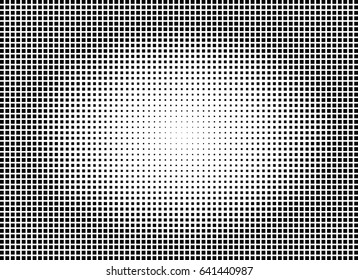 Abstract halftone dotted background. Monochrome pattern with square.  Vector modern futuristic texture for posters, sites, cover, business cards, postcards, interior design, labels and stickers.