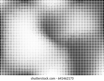 Abstract halftone dotted background. Monochrome pattern with square.  Vector modern futuristic texture for posters, sites, cover, business cards, postcards, interior design, labels and stickers.