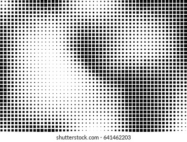 Abstract halftone dotted background. Monochrome pattern with square.  Vector modern futuristic texture for posters, sites, cover, business cards, postcards, interior design, labels and stickers.